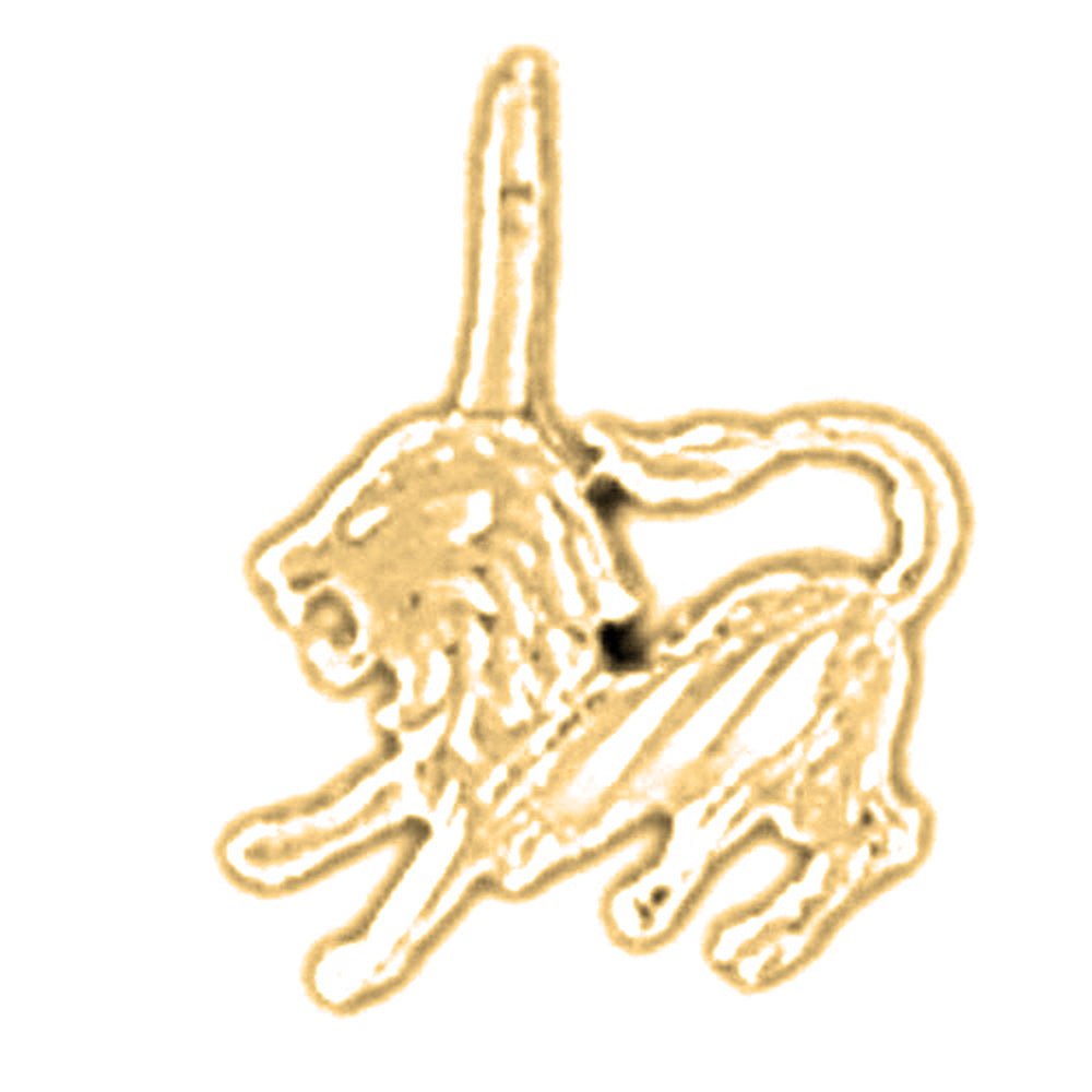 14K or 18K Gold Zodiac - Leo Pendant