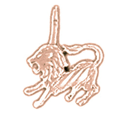 14K or 18K Gold Zodiac - Leo Pendant