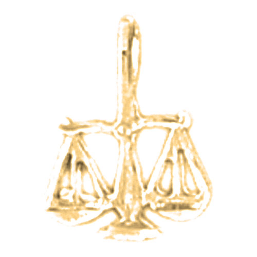 14K or 18K Gold Zodiac - Libra Pendant