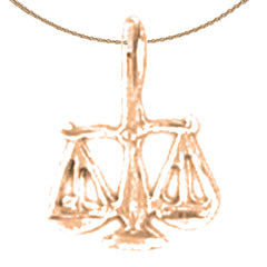 Zodíaco de oro de 14K o 18K - Colgante Libra