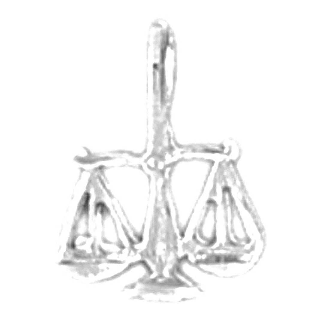 14K or 18K Gold Zodiac - Libra Pendant