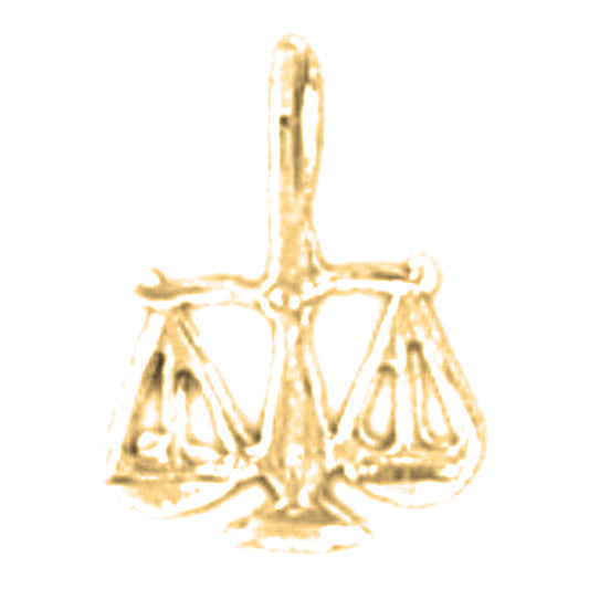 14K or 18K Gold Zodiac - Libra Pendant