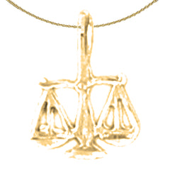 Zodíaco de oro de 14K o 18K - Colgante Libra