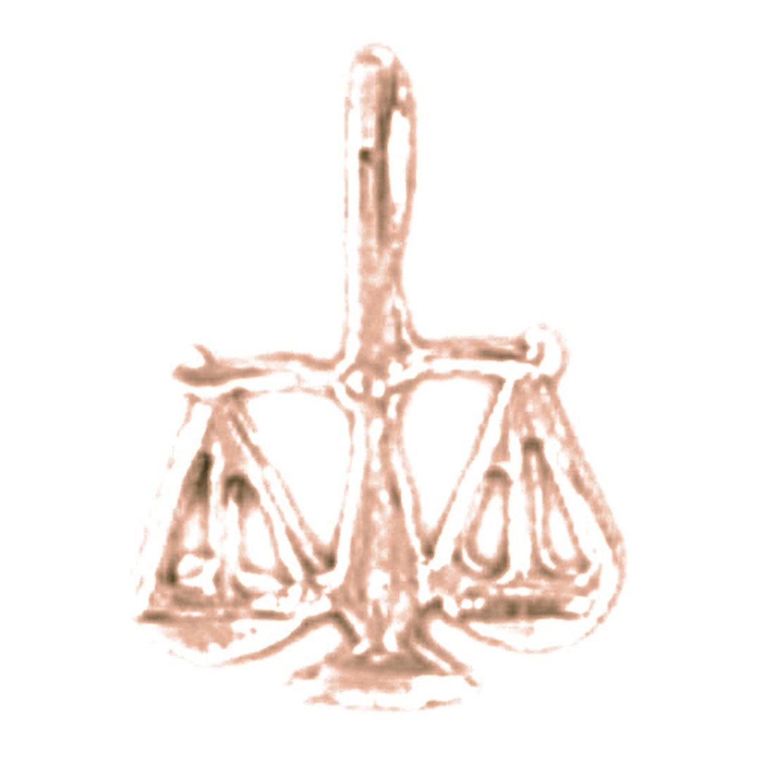 14K or 18K Gold Zodiac - Libra Pendant