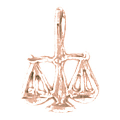 14K or 18K Gold Zodiac - Libra Pendant