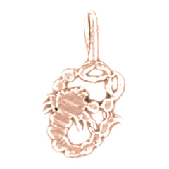 14K or 18K Gold Zodiac - Scorpio Pendant