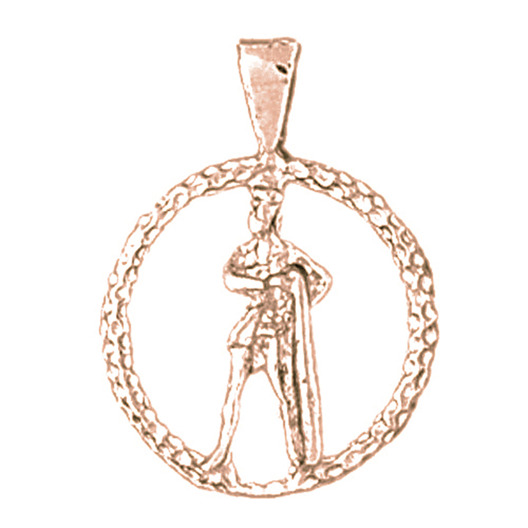 14K or 18K Gold Zodiac - Aquarius Pendant