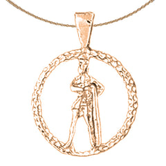 Zodíaco de Oro de 14K o 18K - Colgante Acuario