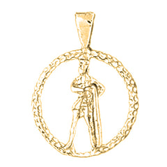 14K or 18K Gold Zodiac - Aquarius Pendant