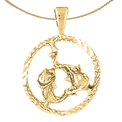 14K or 18K Gold Zodiac - Pisces Pendant