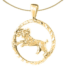 14K or 18K Gold Zodiac - Aries Pendant