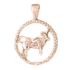 14K or 18K Gold Zodiac - Taurus Pendant