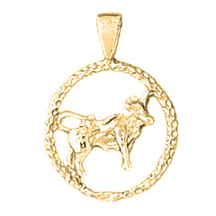 14K or 18K Gold Zodiac - Taurus Pendant