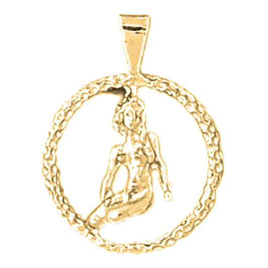 14K or 18K Gold Zodiac - Virgo Pendant