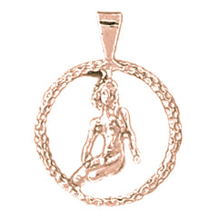 14K or 18K Gold Zodiac - Virgo Pendant