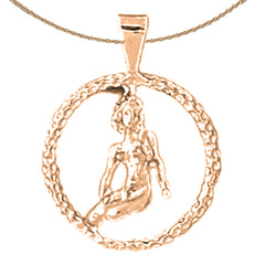 14K or 18K Gold Zodiac - Virgo Pendant