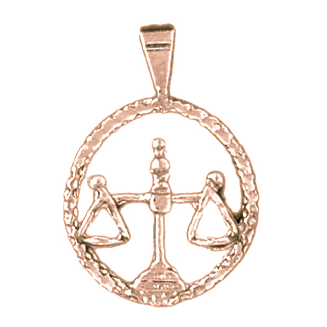 14K or 18K Gold Zodiac - Libra Pendant