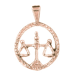 14K or 18K Gold Zodiac - Libra Pendant