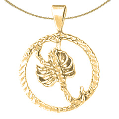 14K or 18K Gold Zodiac - Scorpio Pendant