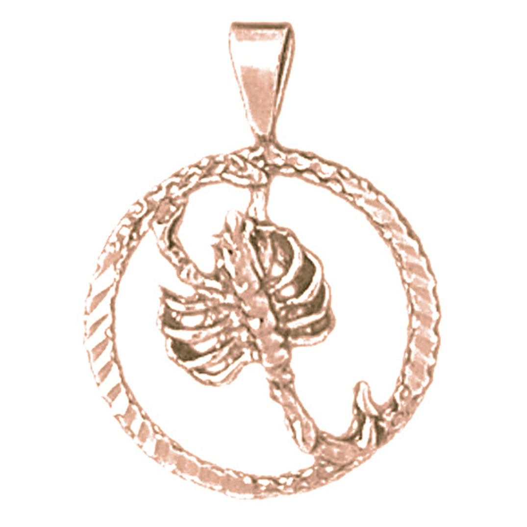 14K or 18K Gold Zodiac - Scorpio Pendant