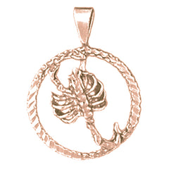 14K or 18K Gold Zodiac - Scorpio Pendant