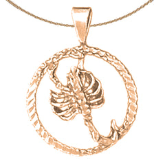 14K or 18K Gold Zodiac - Scorpio Pendant