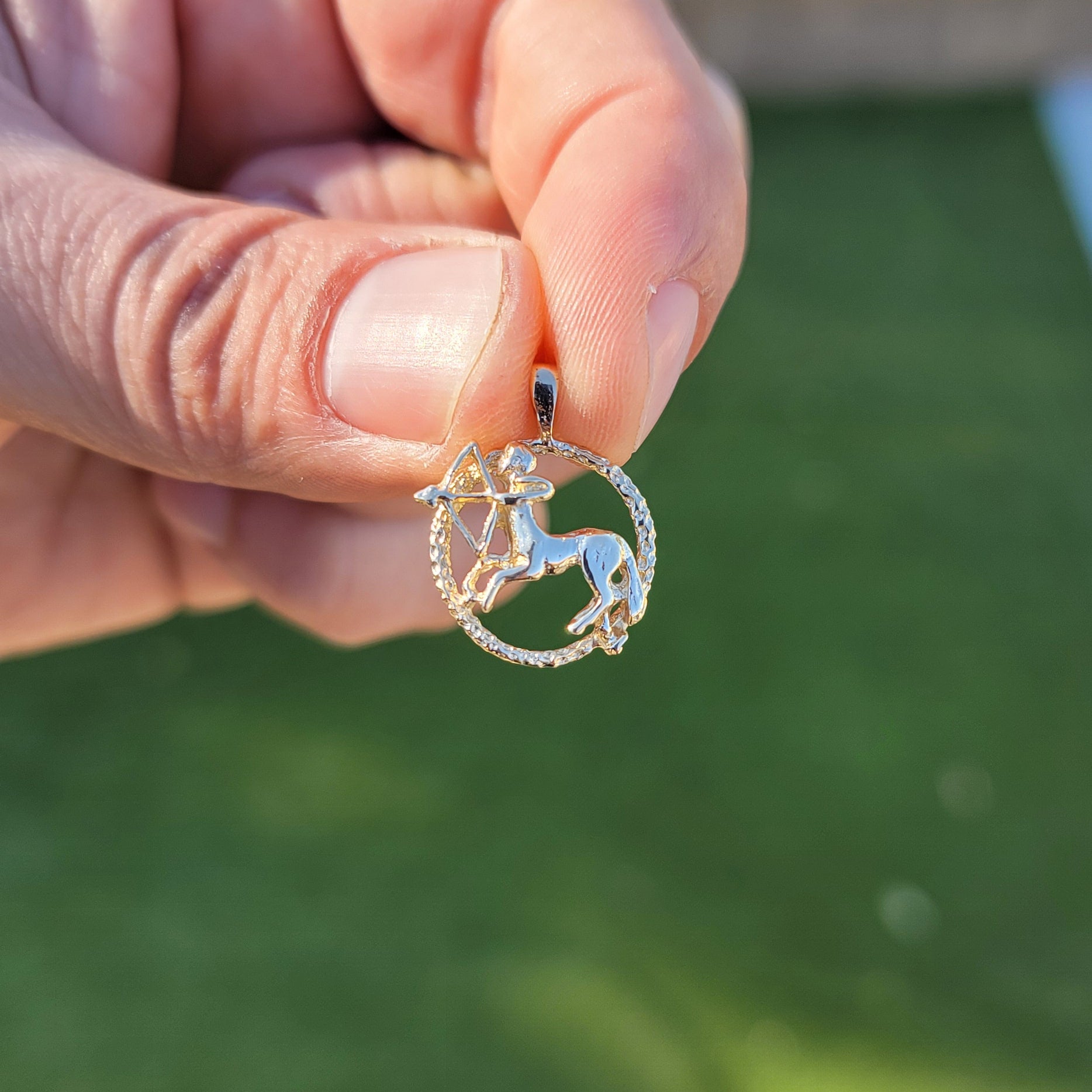 14K or 18K Gold Zodiac - Sagittarius Pendant