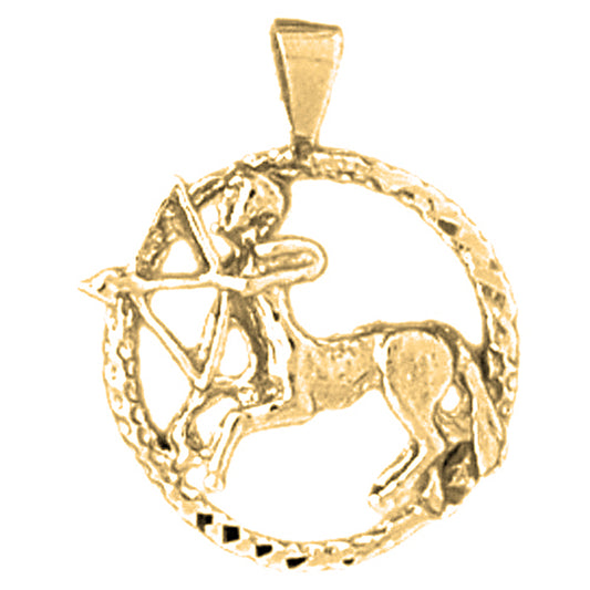 14K or 18K Gold Zodiac - Sagittarius Pendant