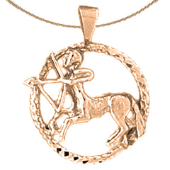 14K or 18K Gold Zodiac - Sagittarius Pendant