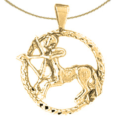 14K or 18K Gold Zodiac - Sagittarius Pendant