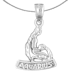 14K or 18K Gold Zodiac - Aquarius Pendant