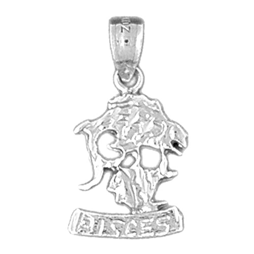 14K or 18K Gold Zodiac - Pisces Pendant