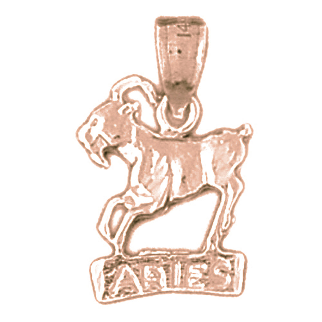 14K or 18K Gold Zodiac - Aries Pendant