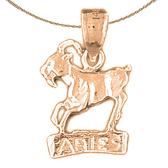 14K or 18K Gold Zodiac - Aries Pendant