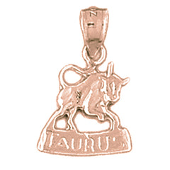 14K or 18K Gold Zodiac - Taurus Pendant