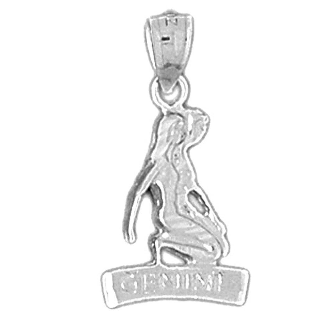 14K or 18K Gold Zodiac - Gemini Pendant