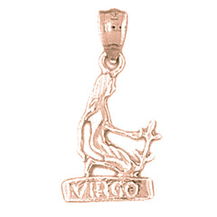 14K or 18K Gold Zodiac - Virgo Pendant