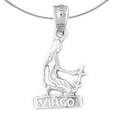 14K or 18K Gold Zodiac - Virgo Pendant