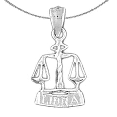 Zodíaco de oro de 14K o 18K - Colgante Libra