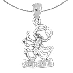 14K or 18K Gold Zodiac - Scorpio Pendant
