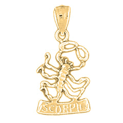 14K or 18K Gold Zodiac - Scorpio Pendant