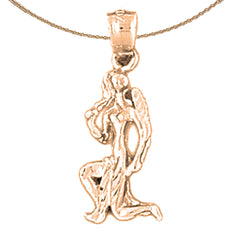 14K or 18K Gold Zodiac - Virgo Pendant