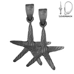 14K or 18K Gold Starfish Earrings