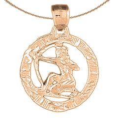 10K, 14K or 18K Gold Zodiac - Sagittarius Pendant