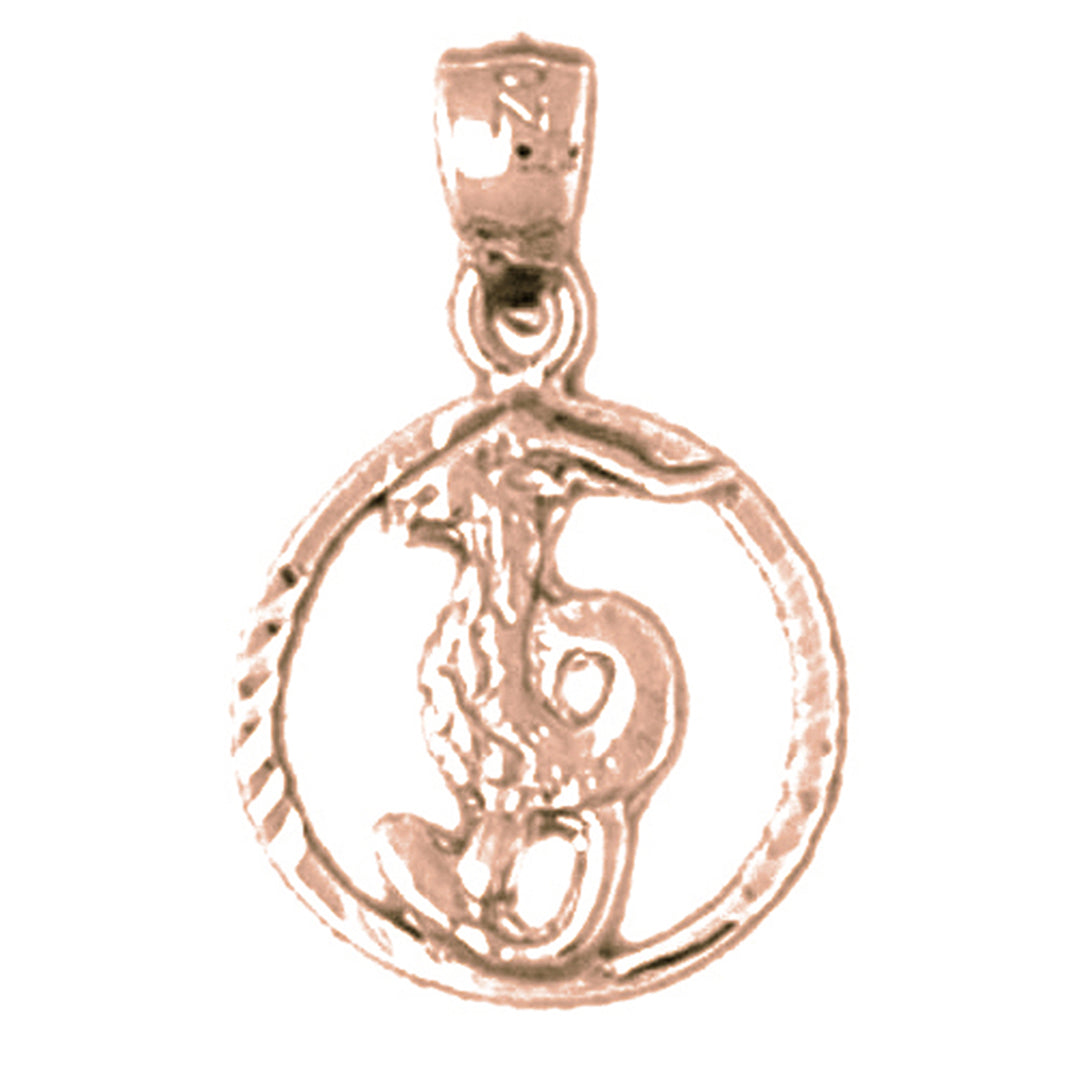 14K or 18K Gold Zodiac - Capricorn Pendant