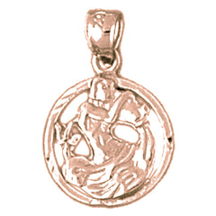 14K or 18K Gold Zodiac - Aquarius Pendant