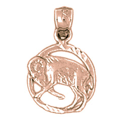 14K or 18K Gold Zodiac - Aries Pendant