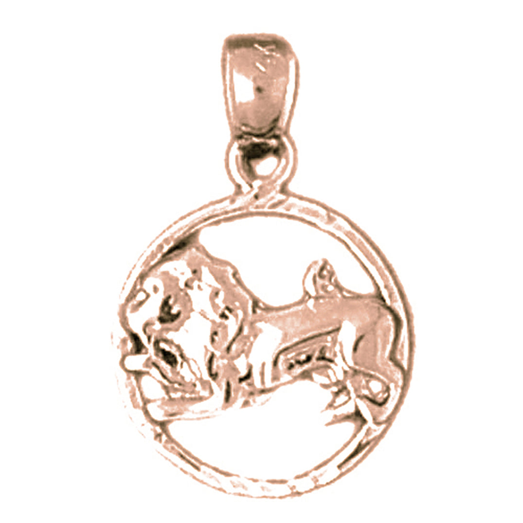 14K or 18K Gold Zodiac - Leo Pendant