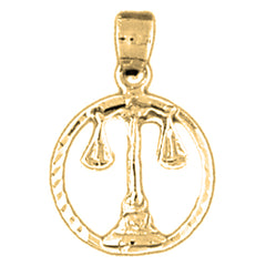 14K or 18K Gold Zodiac - Libra Pendant