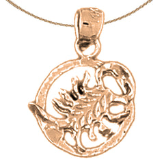 Zodíaco de oro de 14K o 18K - Colgante Escorpio